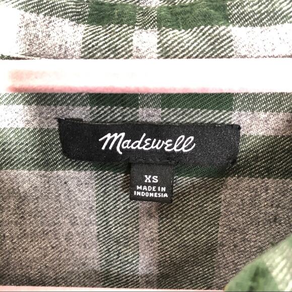 MADEWELL Flannel Zip Popover Washburn Plaid {ZZ8} - Picture 6 of 8
